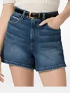 Paige Whiskering-effect Denim Shorts In Blue