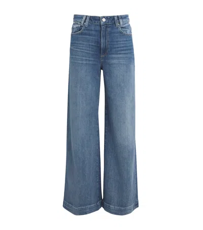 Paige Wide-leg Harper Jeans In Blue
