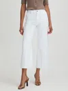 Paige Wide Leg Raw Hem Cropped Jeans