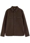 Paige Wilbur Brushed Overshirt In Brown
