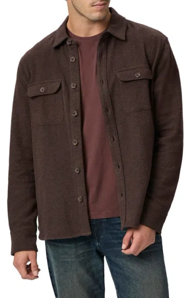 Paige Wilbur Brushed Overshirt In Smoked Cavern