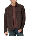 Paige Wilbur Brushed Overshirt In Smoked Cavern