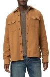 Paige Wilbur Cotton Twill Overshirt In Golden Oak