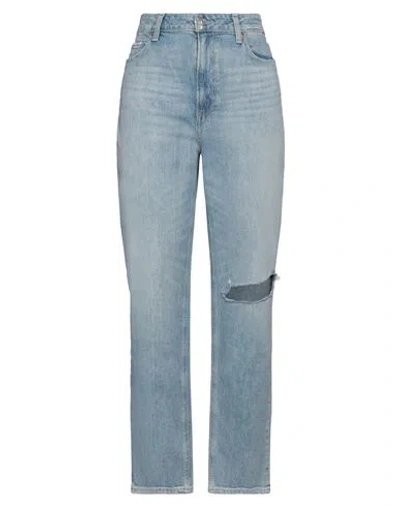 PAIGE PAIGE WOMAN JEANS BLUE SIZE 29 COTTON, ELASTANE
