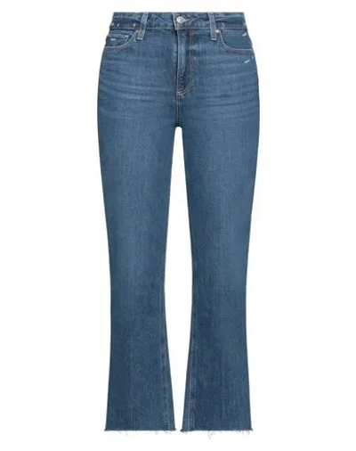 Paige Woman Jeans Blue Size 29 Cotton, Elastane