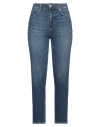 PAIGE PAIGE WOMAN JEANS BLUE SIZE 28 COTTON, ELASTANE