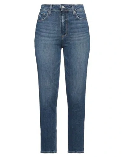 Paige Woman Jeans Blue Size 28 Cotton, Elastane
