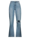 Paige Woman Jeans Blue Size 30w-32l Cotton, Elastane In Blue