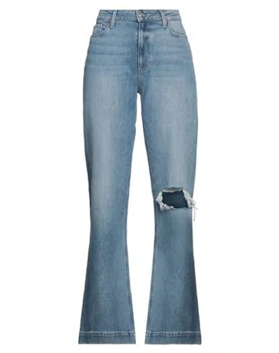 Paige Woman Jeans Blue Size 30w-32l Cotton, Elastane