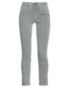 Paige Woman Jeans Light Green Size 28 Cotton, Elastane In Green
