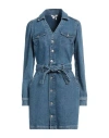Paige Womens Glimpse Madigan Spread-collar Cotton-blend Denim Romper In Blue
