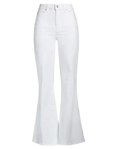 PAIGE PAIGE WOMAN PANTS WHITE SIZE 30 COTTON, ELASTANE