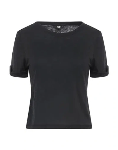 Paige Woman T-shirt Black Size Xxs Cotton, Modal