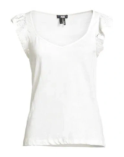 Paige Woman Top Ivory Size M Linen In White