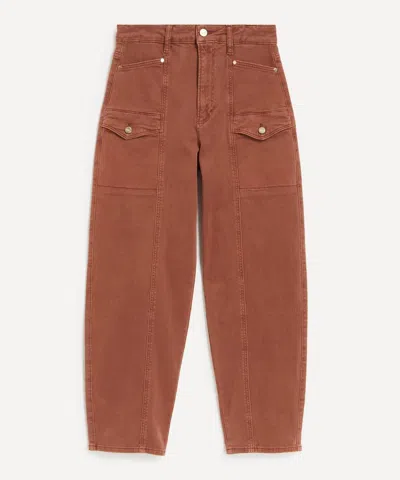 Paige Women's Alexis Cargo Barrel Leg Jeans In Vintage Brunette