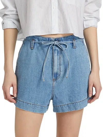 Paige Women's Anessa Denim Tie-waist Shorts In Blue