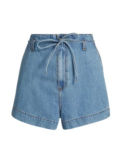 Paige Women's Anessa Denim Tie-waist Shorts In Blue
