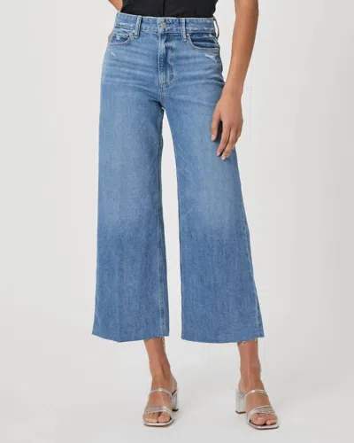 Paige Women's Anessa Seam Belt Loops Raw Hem Jean In Holy Grail In Blue