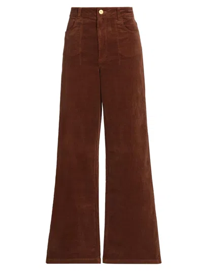 Paige Women's Anessa Utility Corduroy Pants In Brown