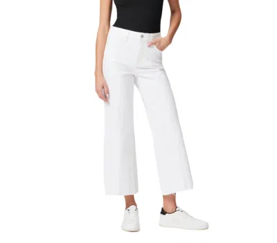 Paige Women's Anessa With Raw Hem Pants In Crisp White