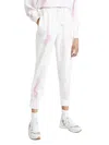 Paige Annette Light Weight Relaxed Jogger Pants In Fuschia Multi In White
