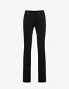 Paige Womens Black Shadow Laurel Canyon Boot-cut High-rise Stretch-denim Jeans In Black