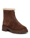 Paige Bowie Genuine Shearling Lined Bootie In Chocolate