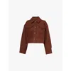 Paige Womens Cappucino Ashtyn Spread-collar Buttoned-pockets Relaxed-fit Wool-blend Jacket In Cappucino