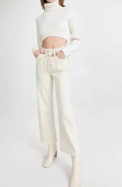 Paige Women's Carly Wide Leg Jeans In Warm Ecru In Neutral