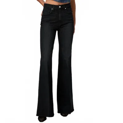 Paige Women's Charlie Flare Jean In Midnight Raven In Black