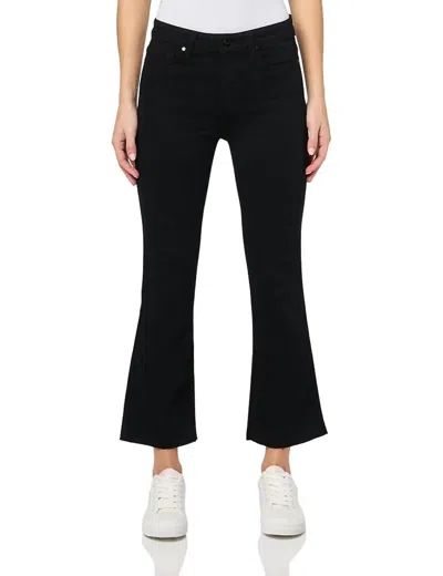Paige Women's Colette Crop Flare Jeans In Black Shadow