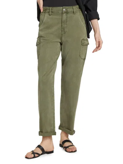 Paige Babies' Women's Drew Straight-leg Cargo Pants In Green
