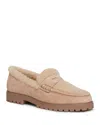 Paige Ellis Shearling Loafer In Light Tan