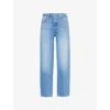 Paige Alexis Barrel Leg Jeans In Exhibition In Exhibition Distressed