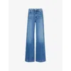 Paige Womens Familia Eco Harper Wide-leg High-rise Stretch-denim Jeans In Familia