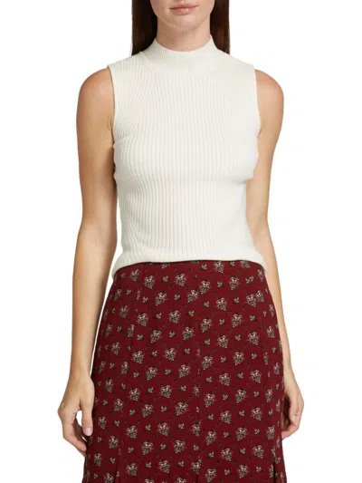 Paige Women's Fidelia Rib-knit Tank In White