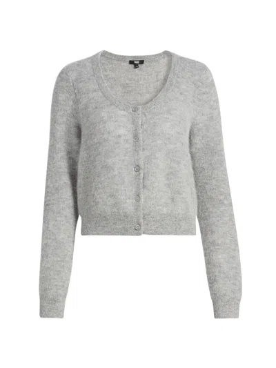 Paige Women's Fortuna Alpaca-wool Crop Cardigan In Gray
