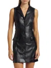 Paige Women's Graciella Faux Leather Minidress In Black