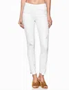 Paige Women's Hoxton Ankle Jeans In Crisp White Destructed