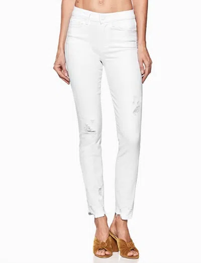 Paige Women's Hoxton Ankle Jeans In Crisp White Destructed In Multi
