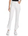 Paige Women's Hoxton Straight Ruffle Jeans In White In White
