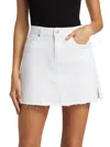 Paige Women's Jessie Denim Miniskirt In White