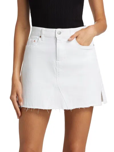 Paige Women's Jessie Denim Miniskirt In White