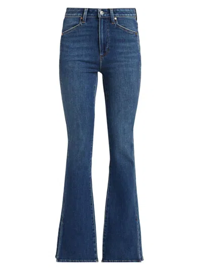 Paige Women's Laurel Canyon Flare Mid-rise Jeans In Blue