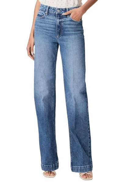 Paige Women's Leenah Wid Leg Jeans In Wings In Blue