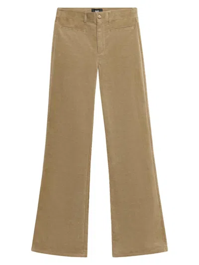 Paige Women's Leenah Wide-leg Corduroy Pants In Brown