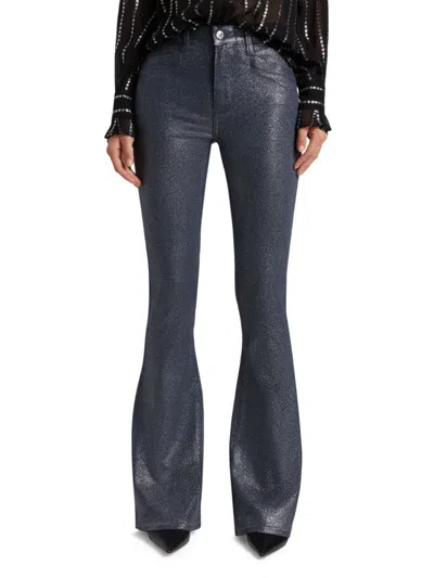 Paige Women's Lou Lou Shimmer High-rise Stretch Flare Pants In Multi
