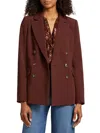 Paige Womens Suite Separate Office Wear Open-front Blazer In Mahogany