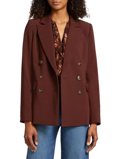 Paige Womens Suite Separate Office Wear Open-front Blazer In Mahogany
