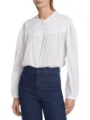 Paige Marline Button-front Shirt In White